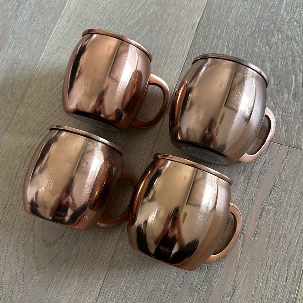 Threshold Moscow Mule Rustic Copper Set of 4 Mugs